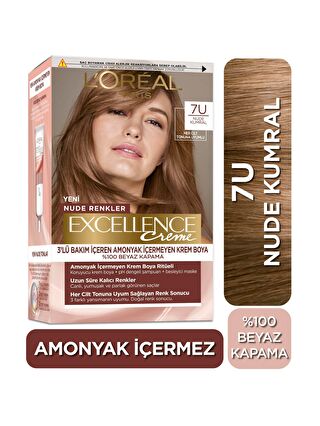 L'Oreal Paris Nude Renkler Saç Boyası - 7U Nude Kumral