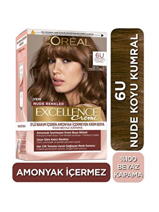 L'Oreal Paris Nude Renkler Saç Boyası - 6U Nude Koyu Kumral