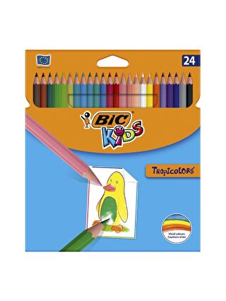 Bic Kids Tropicolors Kuru Boya Kalemi 24 Renk Uzun Tam Boy