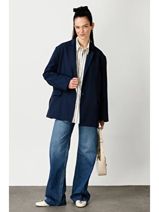 HOOOPSTORE Frank Oversize Blazer - Lacivert