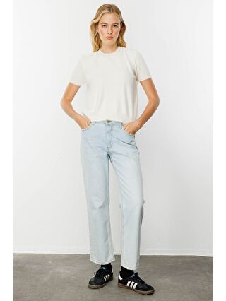 HOOOPSTORE Premium Wide Leg Jean - Açık Mavi