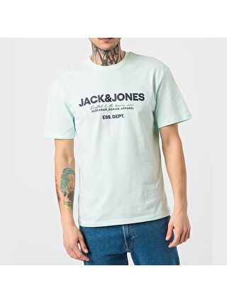 Jack & Jones Gale Erkek Turkuaz Bisiklet Yaka Tişört