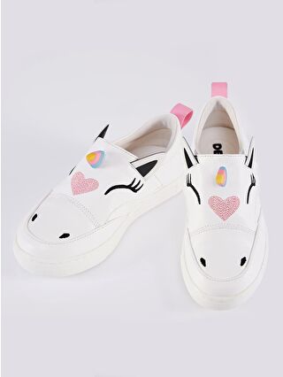 Denokids Unicorn Beyaz Kız Sneakers