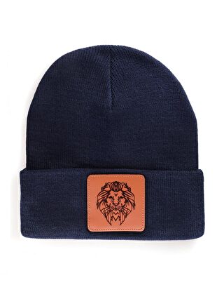 BlackBörk V1 Akrilik Aslan - 13 Kod Logolu Unisex Lacivert Bere (Beanie)