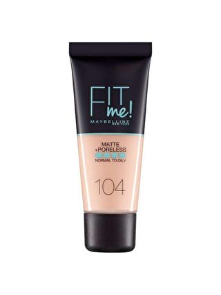 Maybelline New York Fit Me Matte+Poreless Fondöten - 104 Soft Ivory