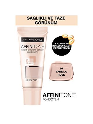 Maybelline New York Affinitone Fondöten - 16 Vanilla Rose (30 ml)