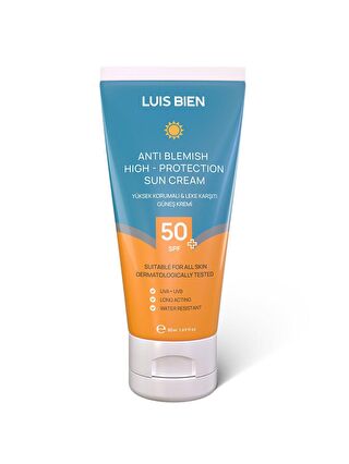 Luis Bien Leke Karşıtı SPF 50+ Tüm Ciltler İçin Yüksek Korumalı Nemlendirici Güneş Kremi