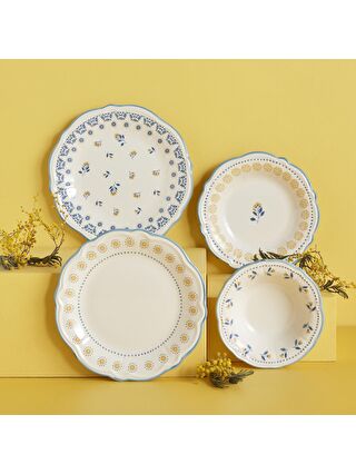 Bella Maison Mabel Stoneware 24 Parça 6 Kişilik Yemek Takımı Mavi