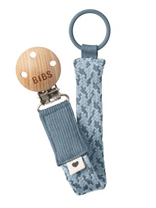 BİBS Paci Braid Emzik Askısı-Petrol/Baby Blue