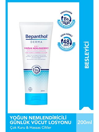 Bepanthol Derma Yoğun Nemlendirici Günlük Vücut Losyonu 200 ml l Çok Kuru ve Hassas Ciltler