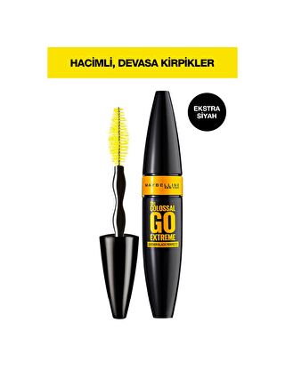 Maybelline New York The Colossal Go Extreme Leather Black Maskara Ekstra Siyah