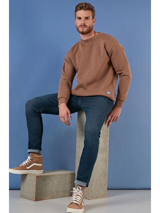 Buratti Kahverengi Regular Fit Bisiklet Yaka Pamuklu İçi Tüylü Yumuşak Şardonlu Sweat 5905255