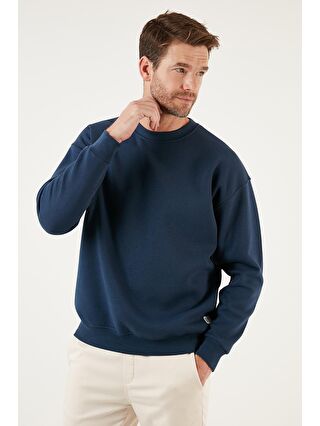 Buratti İndigo Regular Fit Bisiklet Yaka Pamuklu İçi Tüylü Yumuşak Şardonlu Sweat 5905255