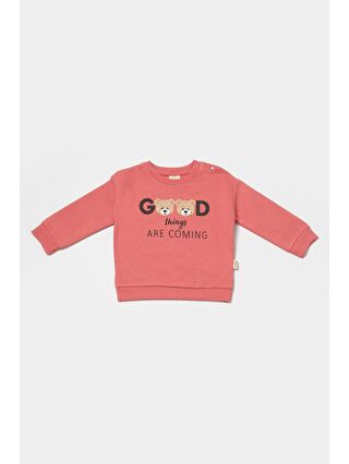 BabyCosy Organic Wear Pembe Sweatshirt