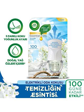 Air Wick Renksiz Elektrikli Oda Kokusu Cihaz +Yedek Şişe Temizliğin Esintisi