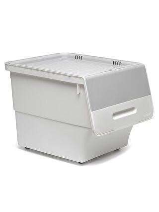 Motek Freebox 12 Litre Beyaz Gri Tekerlekli Tekli Organizer