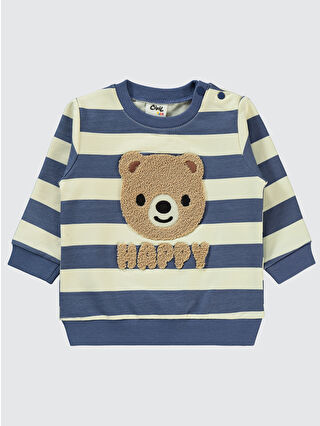 Civil Erkek Bebek Sweatshirt 6-18 Ay İndigo