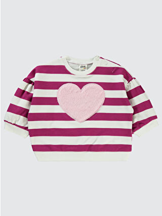 Civil Kız Bebek Sweatshirt 6-18 Ay Orkide Moru