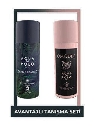 Aqua Di Polo 1987 Beyaz Omodeo Ve Gran Paradiso Jungle Deodorant Seti