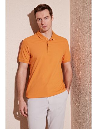 Buratti Sarı % 100 Pamuk Düğmeli Regular Fit Polo T Shirt 5902127