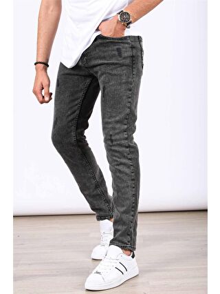 MADMEXT Siyah Erkek Mavi Skinny Fit Jean 5680