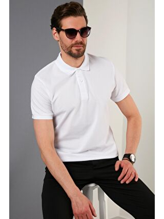 Buratti Beyaz Regular Fit Pamuklu Düğmeli Polo T Shirt 5902326