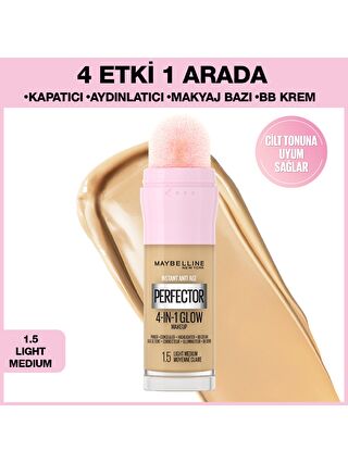 Maybelline New York Instant Perfector Glow 4 Etki 1 Arada Fondöten - 1.5 Light Medium