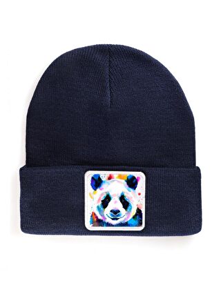 BlackBörk V1 Akrilik Panda - 7 Kod Logolu Unisex Lacivert Bere (Beanie)