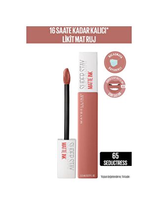 Maybelline New York Super Stay Matte Ink Likit Mat Ruj - 65 Seductress (Nude)