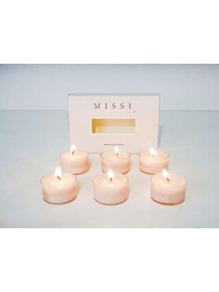 Missi Ekru 6lı Dark Amber Kokulu Tealight Mum Seti