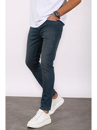 MADMEXT Erkek Mavi Skinny Fit Jean 5680