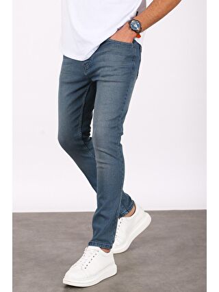 MADMEXT Erkek Mavi Skinny Fit Jean 5679