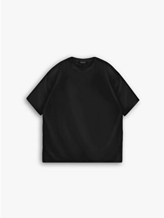 ablukaonline Erkek Oversize Basic T-Shirt Siyah