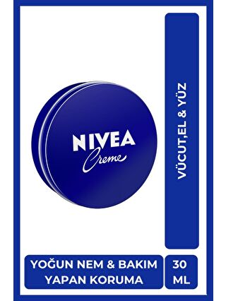 NIVEA Creme 30 ml, Bakım Yapan Koruma, Tüm Ciltler Için Ne mlendirici Krem, El & Yüz & Vücut