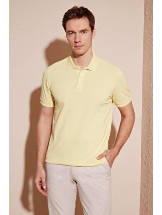 Buratti Sarı Pamuklu Regular Fit Düğmeli Polo Yaka T Shirt 5902739