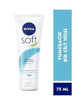 NIVEA Soft Krem 75 ml, Nemlendirici Bakım Kremi, Yüz, Vücut, El, Jojoba Yağı Ve E Vitamini Cilt Bakımı