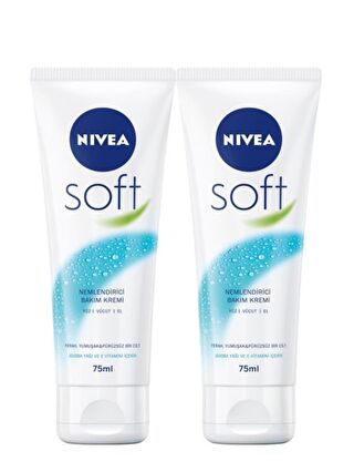 NIVEA Soft Ne mlendirici Bakım Kremi 75 ml 2'li