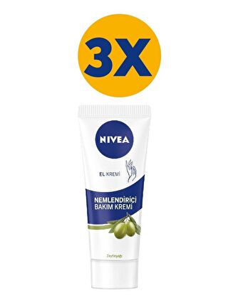 NIVEA Ne mlendirici Bakım El Kremi 75 ml - Zeytin Yağı X3