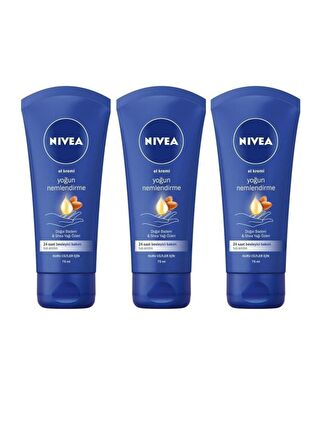 NIVEA Yoğun Ne mlendirici El Kremi 75 ml X3Adet, Doğal Badem Yağı Ve Shea Yağı Özleri