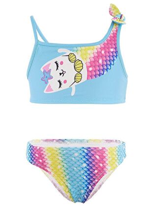 Denokids Karışık Deniz Kedisi Kız Çocuk Bikini