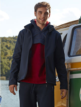  Outline Jacket 2.0 Navy サイズM XSIDE ACTIVE Hooded Basic Thin Softshell Jacket - 0S2032Z8-CRP