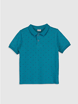 Koyu Turkuaz Baskılı