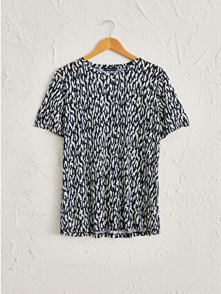 Açık Lacivert Baskılı