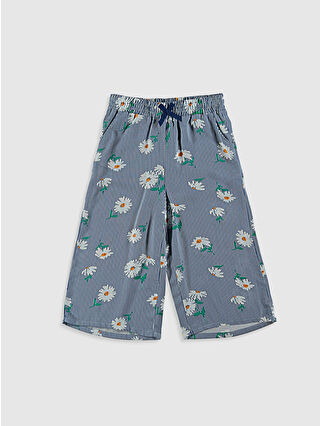 Açık Lacivert Baskılı