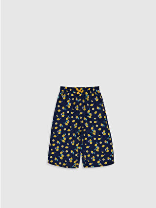 Koyu Lacivert Baskılı