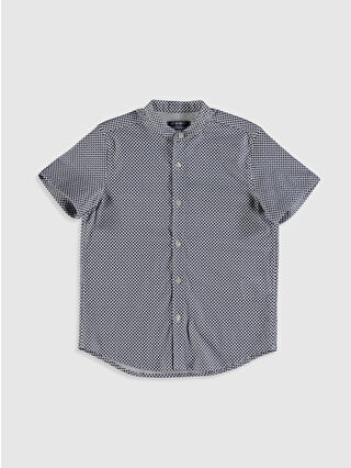 Koyu Lacivert Baskılı