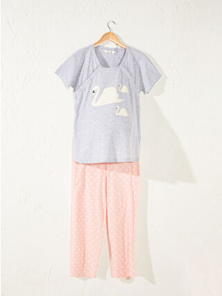 Açık Pembe Baskılı