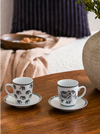 LCW HOME Siyah 6 Kişilik Porselen Kahve Fincan Takımı 90 Ml - S4BI01Z8 ...
