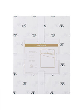 لون أزرق باهت مطبوع