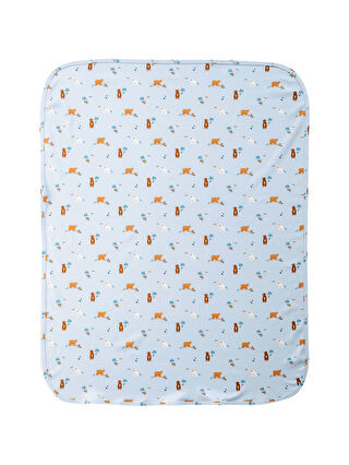 لون أزرق فاتح مطبوع